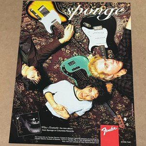 SPONGE - Fender Guitars - 1996 Print Advertisement